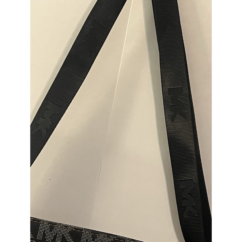 Michael Kors MK Logo Crossbody Bag Black Brown Adjustable Strap Purse Authentic - Picture 5 of 16